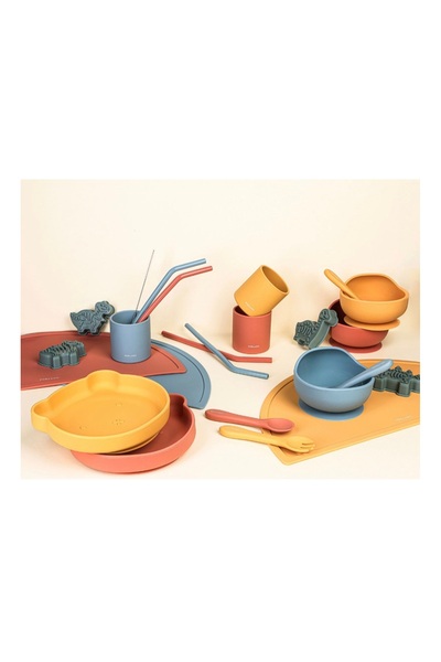 Porland Fancy Blue Silicone Baby Exercise Cup Set of 4 7 cm