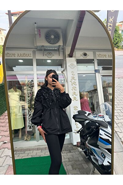 İthal PULLU PARŞÜT KUMAŞ KAPŞONLU ÇEKET