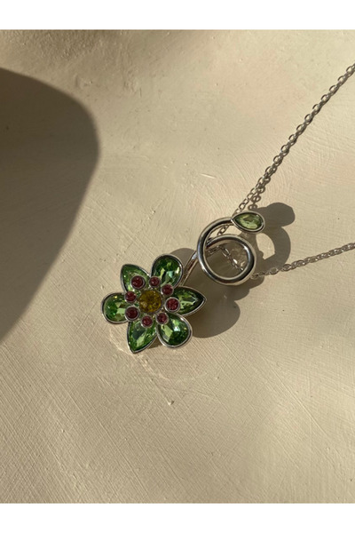 Brethils قلادة سواروفسكي الجديدة من مجموعة إديليا مرصعة بأحجار الزركون مع ضمان وفاتورة