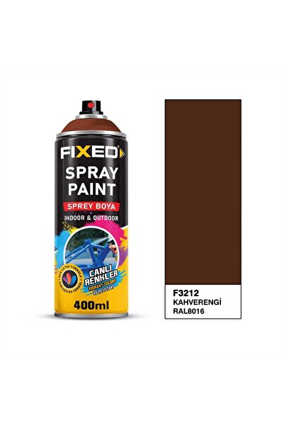 FIXED F3212 AKRİLİK SPREY BOYA KAHVERENGİ (RAL8016) 400 ML