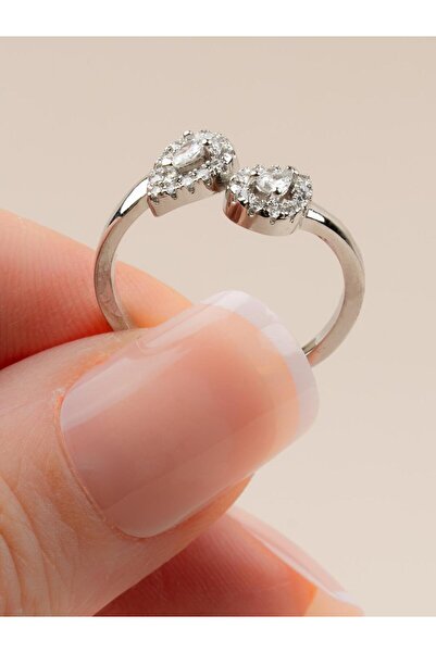 Portakal Esintisi خاتم داميلا داملا قابل للتعديل مرصع بالأحجار