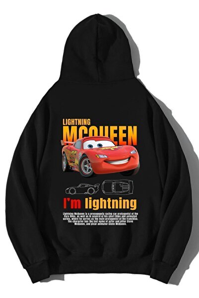 Bozz&Bozz Collection Унисекс голям суичър Lightning McQueen с качулка