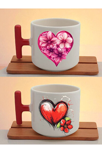 lili hediyelik كوب لاتيه رائع مطبوع عليه زهور - منتجات صندوق الهدايا، أدوات ص...
