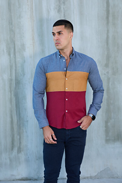 jack carisma Partial Cotton Lycra Slim Fit Men's Shirt