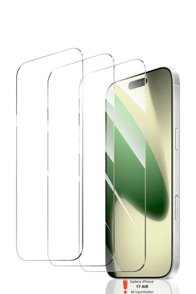Evax 3 Adet iPhone 17 Air Uyumlu HD+ 0,26MM 9H Temperli Cam Ekran Koruyucu