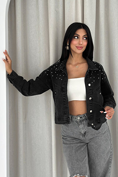 Noa Noa Γυναικείο τζιν μπουφάν με πέτρινη λεπτομέρεια – Χωρίς επένδυση & Cool μοντέλο