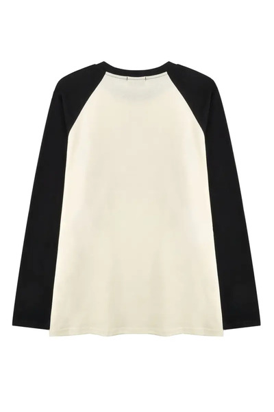 Touz Moda Streetwear Design Raglan μακρυμάνικο μπλουζάκι με στάμπα σε λευκό χρώμα