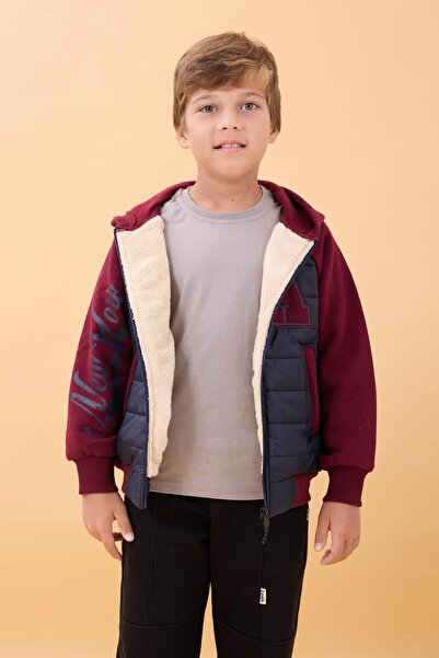 Perendi Момчешка качула с плюшена подплата и качулка – тъмно синьо