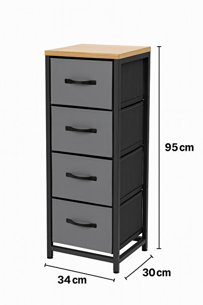 moniev 4 Çekmeceli Şifonyer Yatak Odası Düzenleyici Çocuk 0dası Organizer Deri Çekmeceli Oyuncak Dolabı