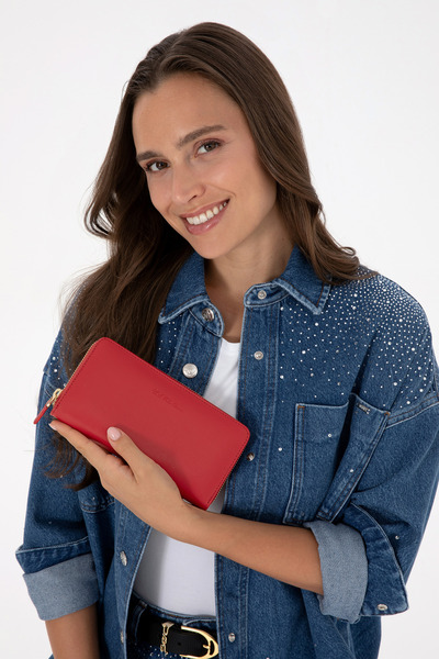 U.S. Polo Assn. Women's Red Wallet 50316848-Vr030