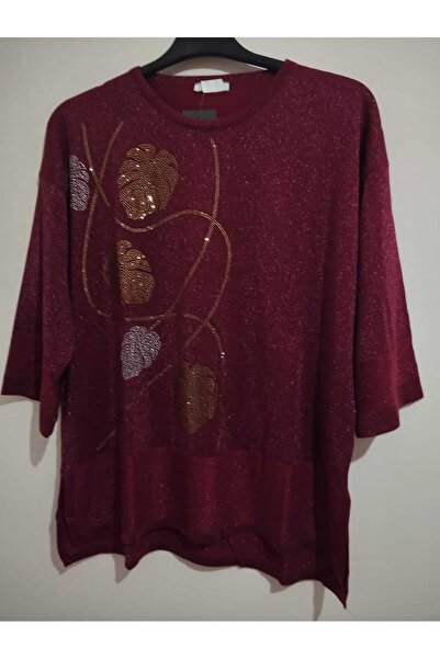 anne moda ankara Πλεκτά 1ης ποιότητας, λαμπερά, μανίκια τριών τετάρτων, άνετη εφαρμογή, βαμβακερό πουλόβερ