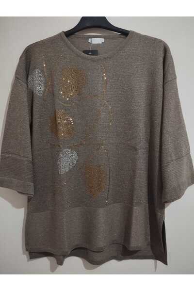 anne moda ankara Πλεκτά 1ης ποιότητας, λαμπερά, μανίκια τριών τετάρτων, άνετη εφαρμογή, βαμβακερό πουλόβερ