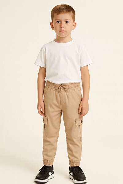 BYMN okul keten lastikli pantolon