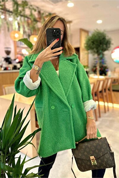 STYLENEST ΠΑΝΤΡΕΜΕΝΟ ΠΡΑΣΙΝΟ ΠΑΛΤΟ ΥΠΕΡΜΕΓΕΘΟΣ