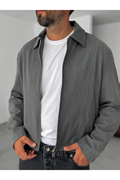 BYBASICMAN Anthracite Boxy Fit Cufflink Jacket Df-2102