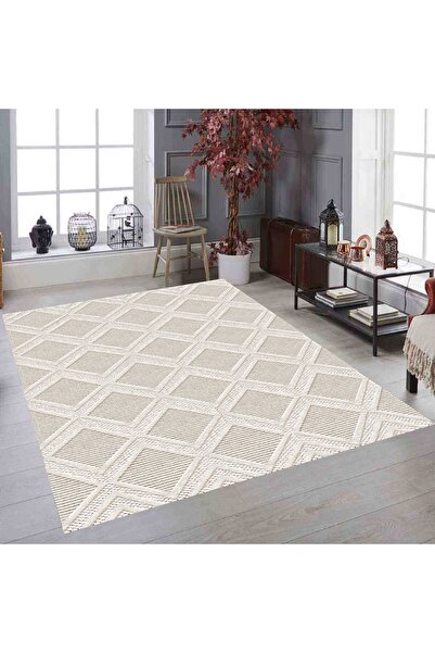 ALLGELSİN Κάλυμμα χαλιού μεγάλου μεγέθους 9m² Μέγεθος 250x350cm ή 12m² 300x400cm Πλενόμενο κάλυμμα χαλιού Ριγέ κάλυμμα