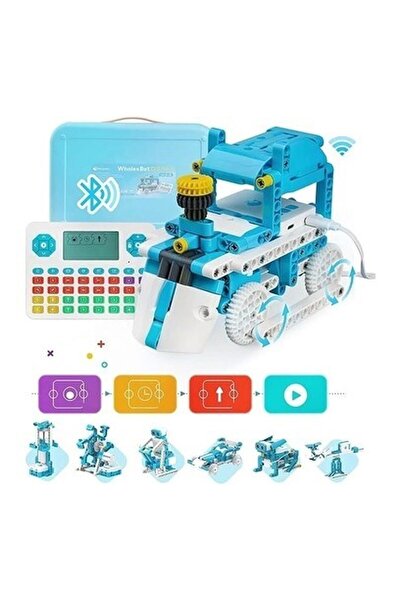 WhalesBot D3 Pro Kodlama Robotu 6+ Yaş Çocuklar Için 12'si 1 Arada Robotik Kit