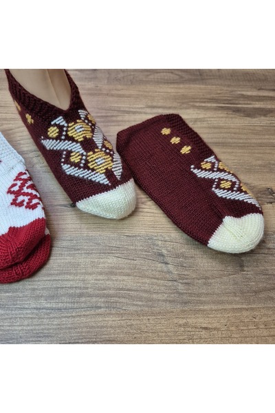 PİNA HEDİYELİK AKSESUAR El Örgüsü Beş Şiş Patik 39-40