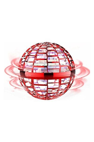 FLYNOVA Uçan Top Oyuncak, Bumerang El Kontrollü Mini Drone - Kırmızı