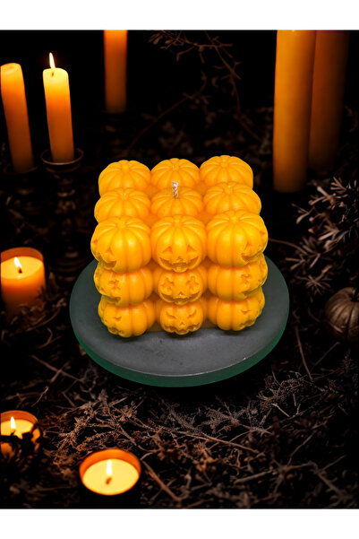 MUMICA El Yapımı Halloween Bal Kabaklı Bubble Mum – Cadılar Bayramı Dekoratif...