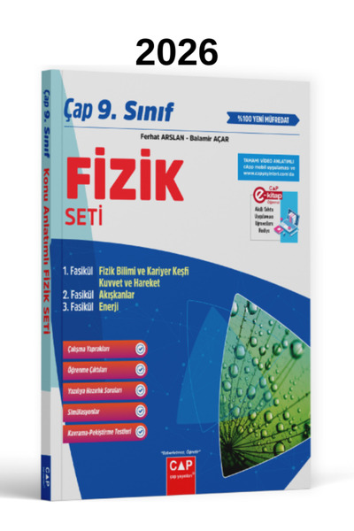 Çap Yayınları Çap Plus 9. Sınıf Anadolu Lisesi Fizik Fasikül Konu Anlatımlı Seti