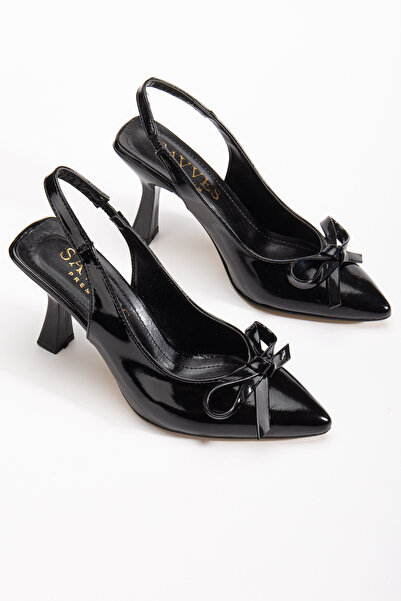 AUREA MILANO Aurea Milano Julia Patent Leather Women's Sports Bow Thin Heeled Shoes