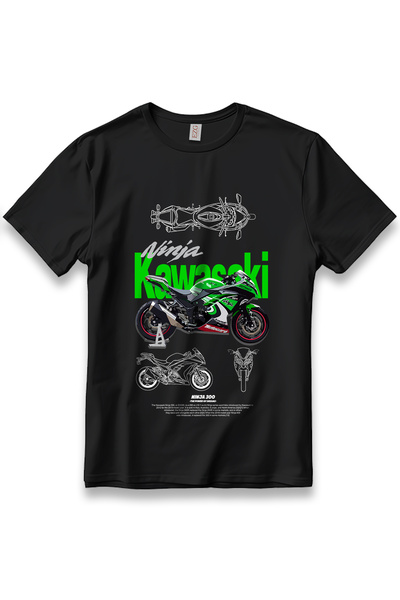 EZG Business Μοντέλο μπλουζάκι NINJA 300 Motorcyclist Unisex 100% βαμβακερό ά...