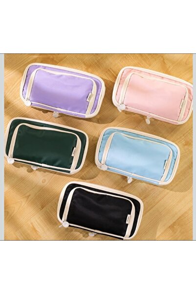 Meyra Accessories angoo büyük jumbo genişlik çok bölmeli su geçirmez kaliteli geniş kapasiteli kalemlik cüzdan çanta