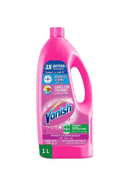 Vanish سائل مزيل بقع الأقمشة وردي 1 لتر