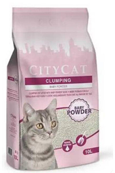 City Cat رمل سيتي كات برائحة بودرة الاطفال 10 لتر