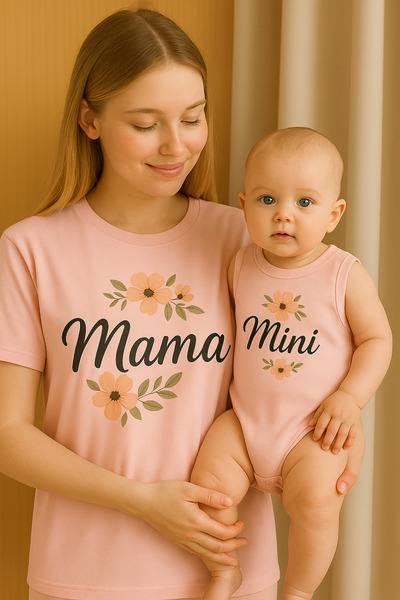 SVART WEAR تي شيرت كبير الحجم من ماما ميني ماذر بيبي بويز كومبين + بدلة قطنية...