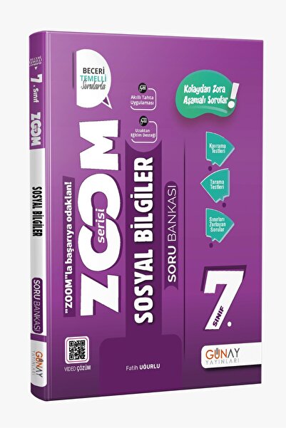 Günay Yayınları 2025-2026 Müfredat 7.SINIF ZOOM SERISI SOSYAL BILGILER SORU B...