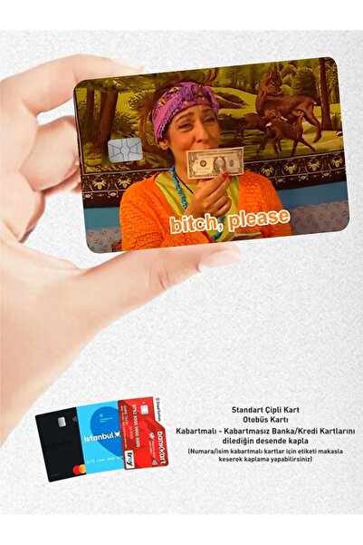 Hediyeni Al Pembe Bitch Please - Papara, Tosla, Otobüs Kart Kaplama Stickeri ...