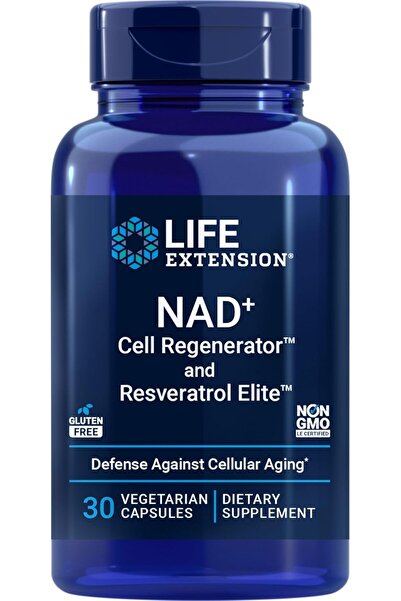 Life Extension NAD+ وResveratrol Elite، وNIAGEN nicotinamide riboside، وTrans...