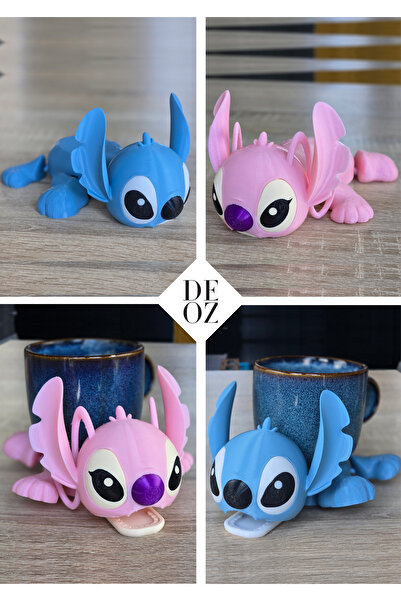 DEOZ3D حامل أكواب ستيتش آند أنجل – إكسسوار طاولة ممتع (بيع فردي اختياري)