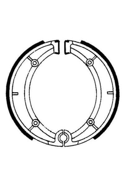 FERODO Motorcycle brake shoe set FSB876 - Racing, compatible with Aprilia, Du...