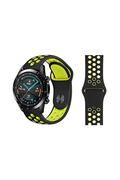 Perfii سوار بديل أنيق لساعة هواوي GT/GT 2 مقاس 46 مم، لون أسود فولت