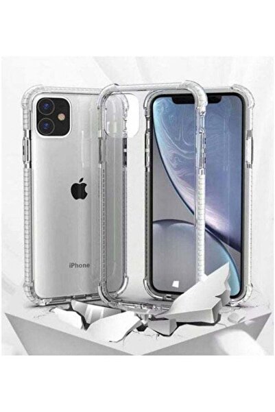 Generic For iPhone 11 Four Corners Anti-Drop Two-Color Shell Protective Shell Clear
