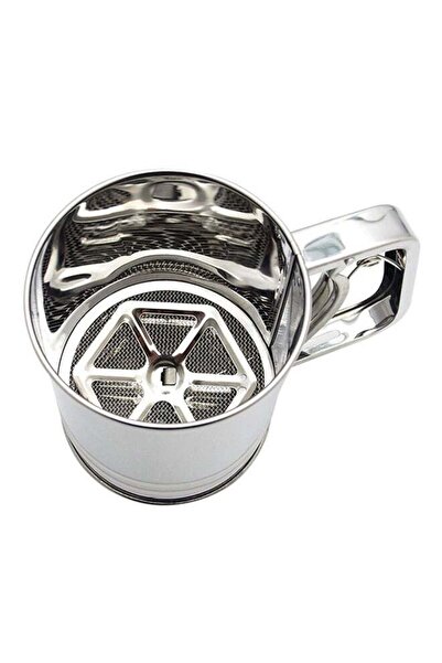 Generic منخل دقيق مزدوج الشبكة من الفولاذ المقاوم للصدأ، فضي، 11 سم