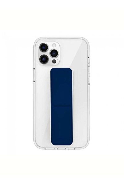Margoun غطاء حماية مع حامل قبضة اليد لهاتف iPhone 12 Pro Max شفاف/أزرق داكن