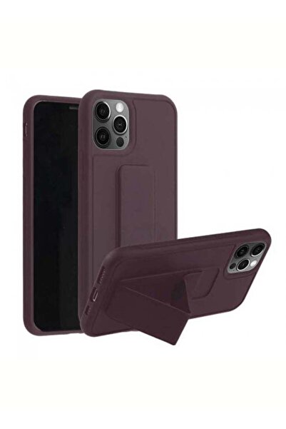 Margoun غطاء حماية مع حامل للإصبع لهاتف Apple iPhone 11 Pro كستنائي