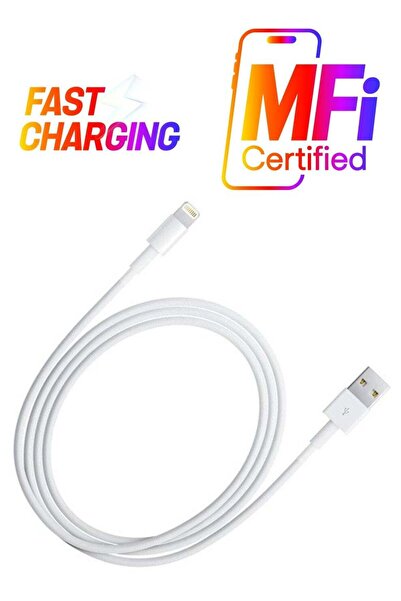 Generic كابل شاحن ومزامنة بيانات USB لهاتف Apple iPhone 5 وiPhone 7 أبيض