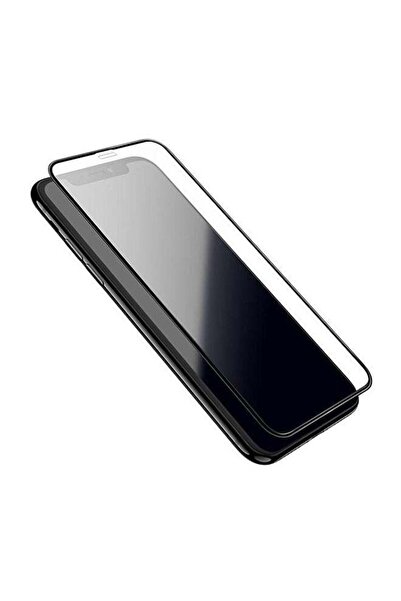 Generic واقي شاشة زجاجي لهاتف Apple iPhone X Max 6.5 بوصة أسود/شفاف