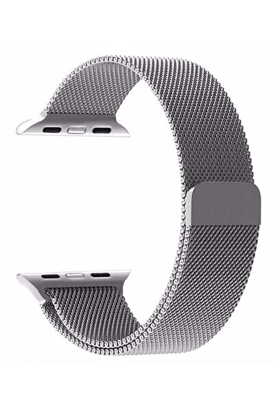 Foxcon سوار ميلانو من الفولاذ المقاوم للصدأ لساعة أبل مقاس 41/40/38 مم فضي