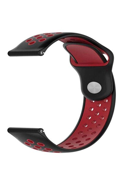 Perfii سوار بديل لساعة هواوي GT 2e مقاس 46 مم، أسود/أحمر