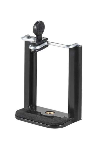 Andoer مشبك حامل جوال قابل للتعديل والتمديد باللون الأسود/الفضي