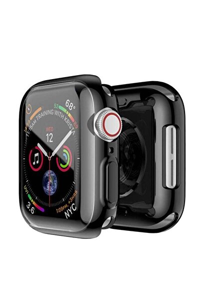 Generic غطاء حماية لساعة أبل سيريس 4 مقاس 44 مم، أسود