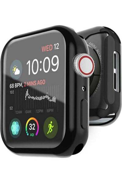Generic unisex 2-Pack Electroplate Series 3/4 Case For Apple Watch Screen Protector iWatch Overall Protectiv