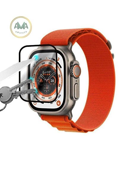 Generic واقي شاشة لساعة الترا الجديدة مقاس 49، شفاف/أسود