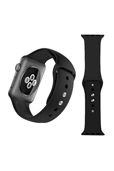 Generic سوار بديل لساعة Apple Watch 4/3/2/1 مقاس 44 مم أسود